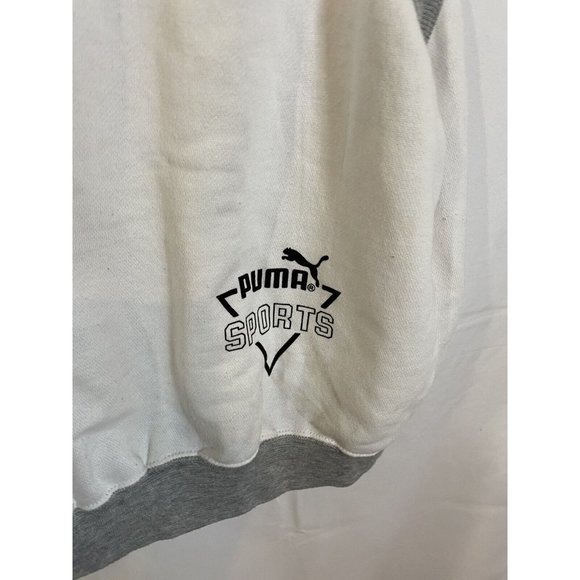 Puma Sports Shirt Womens Small White Gray Trim Logo Pullover Tank Top Women. - Picture 2 of 6